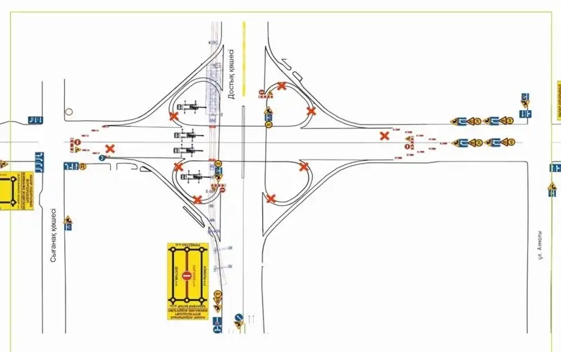 Проспект Мангилик Ел в Астане временно перекроют из-за строительства LRT