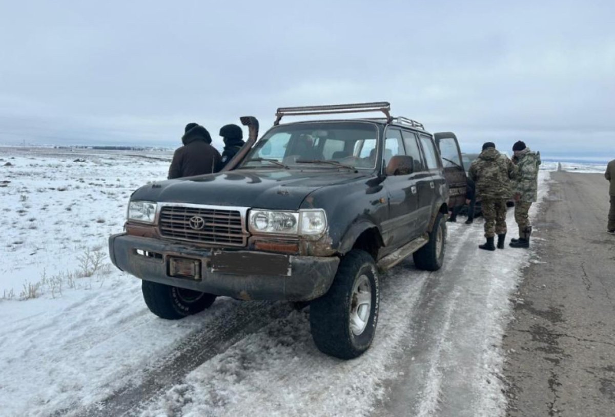 В Улытауской области во внедорожнике обнаружили туши и шкуры сайгаков