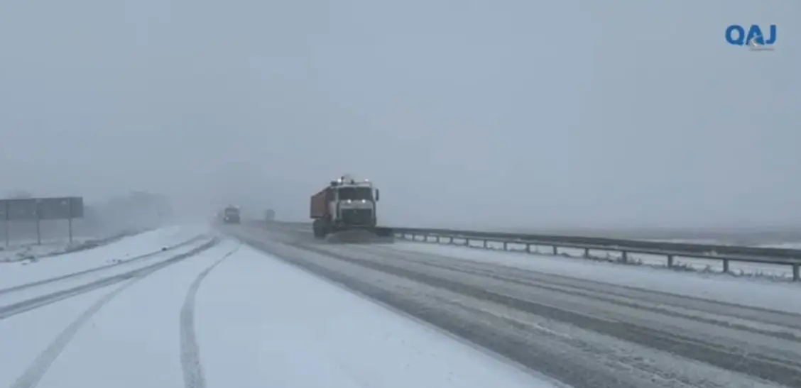 Из-за непогоды перекрыли трассу в сторону Балхаша