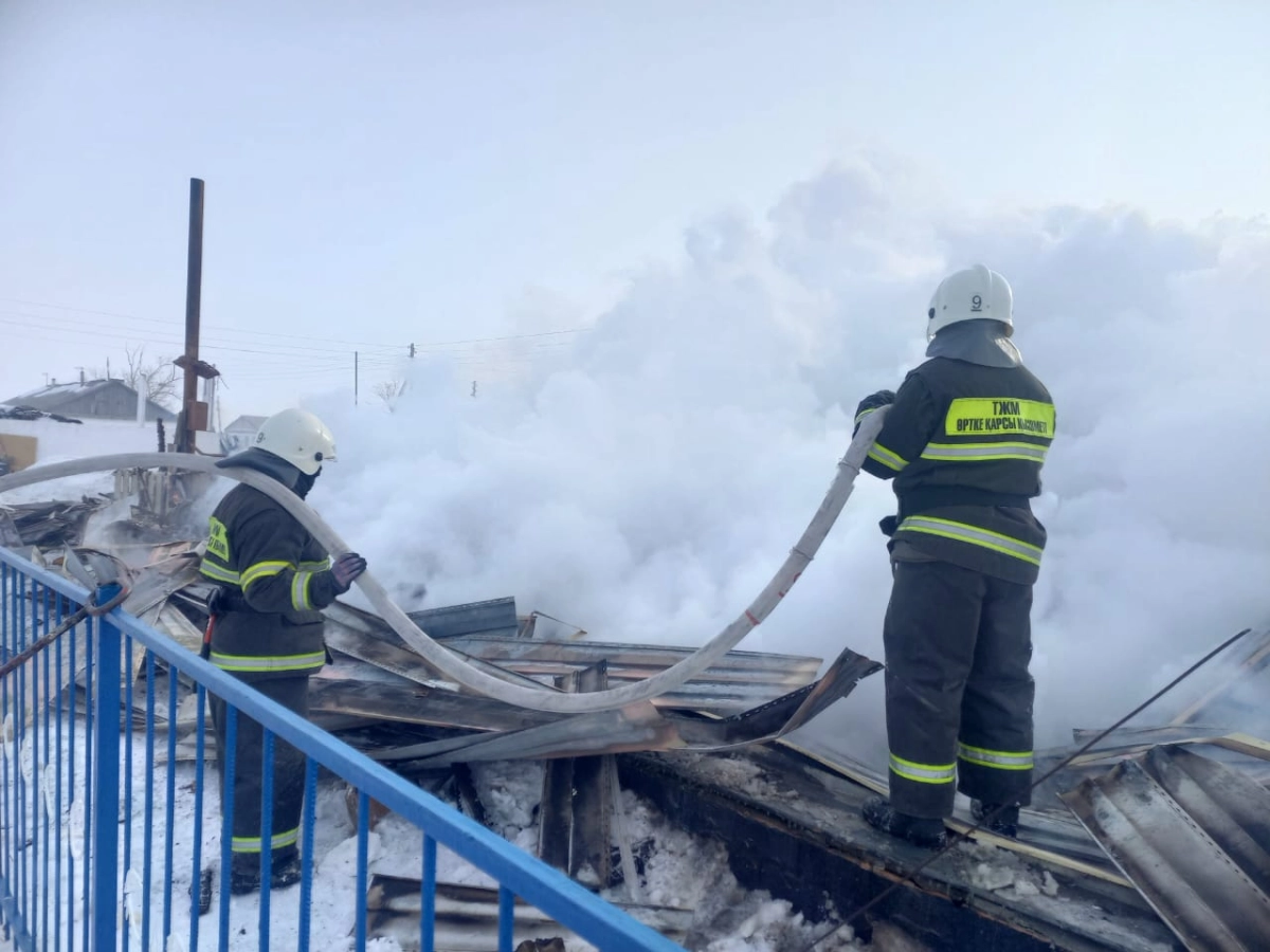 Школа сгорела дотла в Павлодарской области