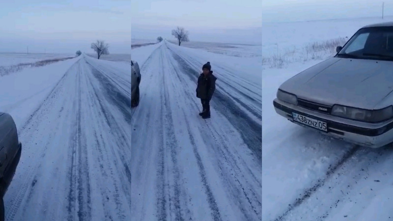 В Алматинской области на трассе нашли ребенка