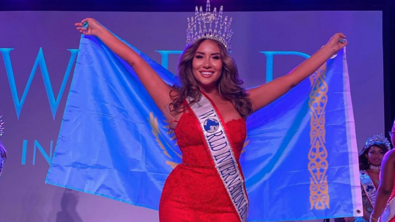 Казахстанка завоевала титул на конкурсе Miss World International в США