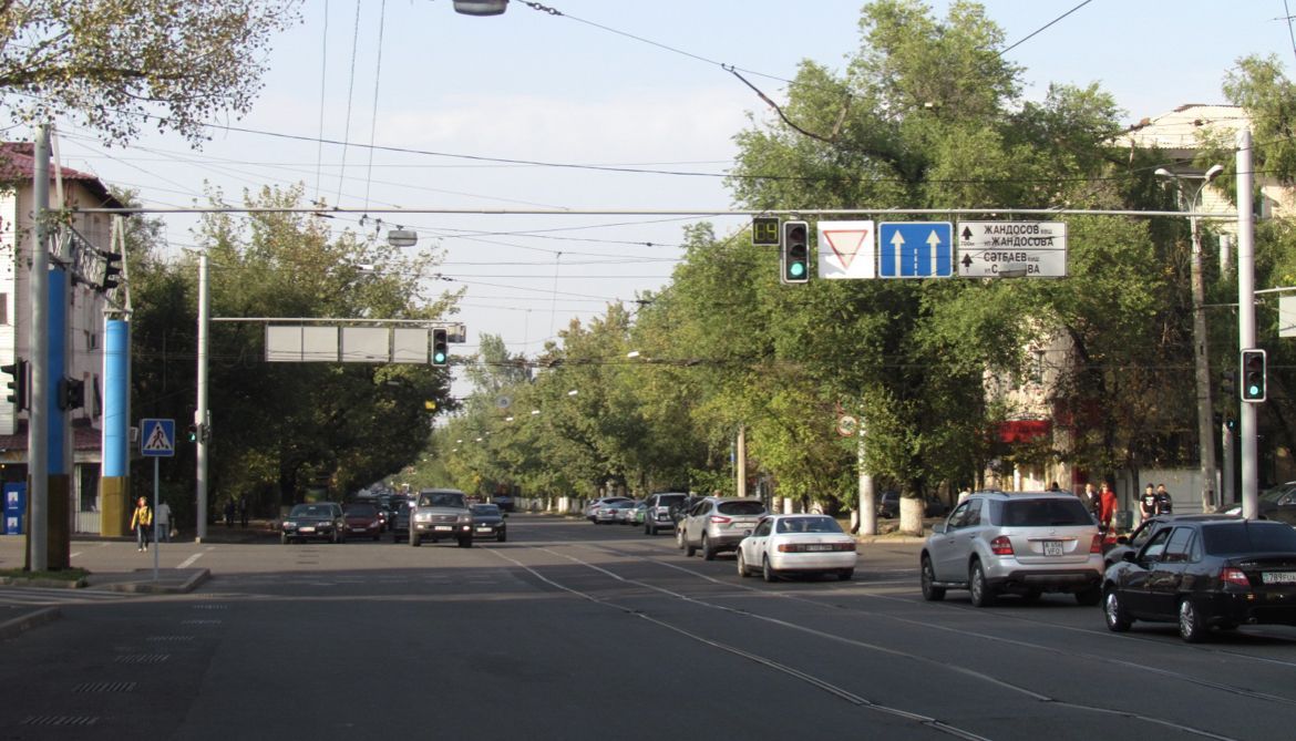 В Алматы частично перекроют движение на перекрёстке Тимирязева и Жарокова