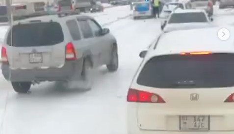 В Казнете распространяются видео с заснеженным Нур-Султаном