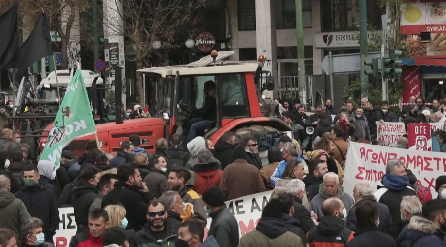 В Афинах прошли массовые протесты фермеров