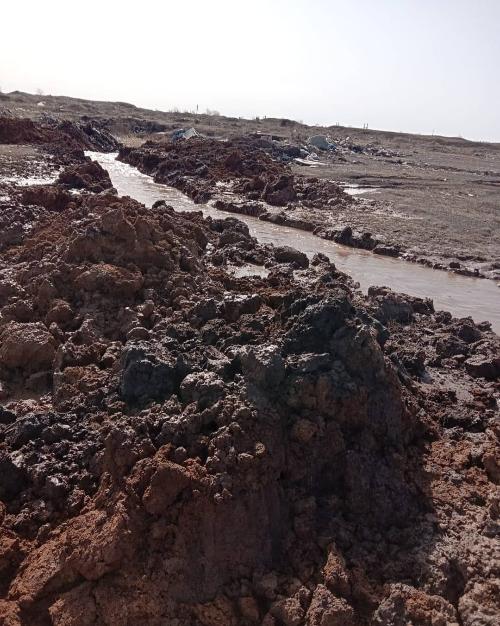 Талые воды затопили часть кладбища в Экибастузе