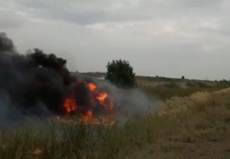 В ЗКО в ДТП сгорел водитель