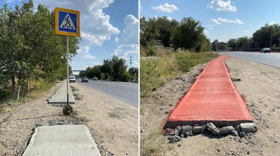 Жители Актобе возмущены новыми велодорожками