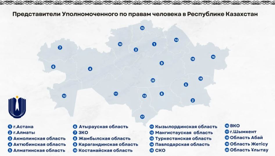 В регионах РК назначили представителей Уполномоченного по правам человека