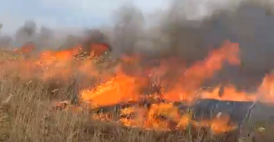 В ВКО потушили степной пожар