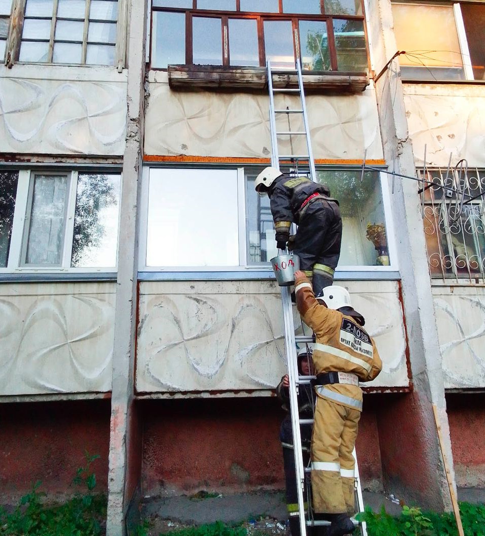 Возгорание сухостоя потушили на балконе в Петропавловске