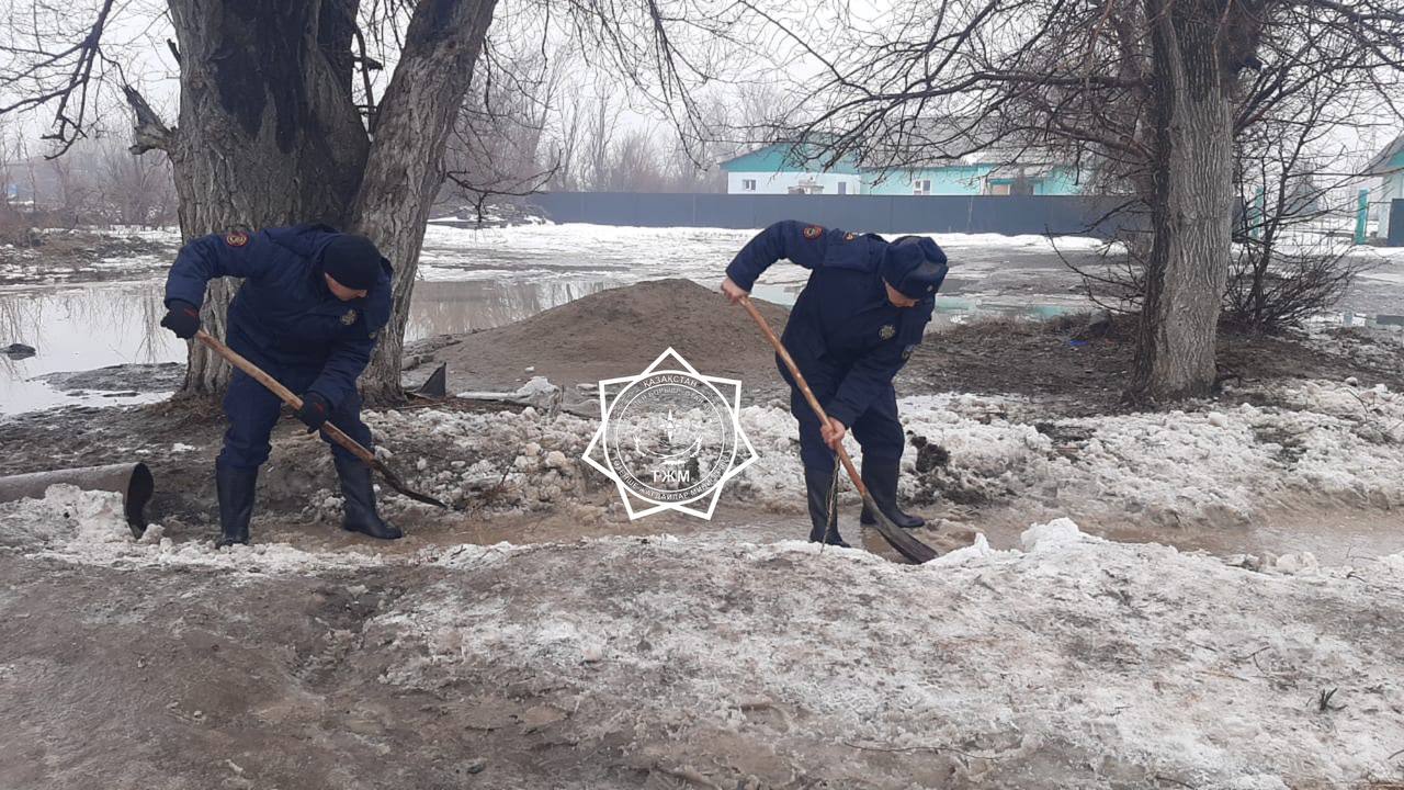 Частные дома затопило талыми водами в Жетысуской области