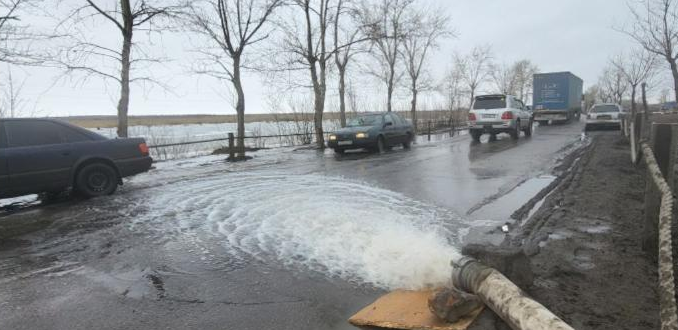 Уровень воды в реке Есиль значительно снизился